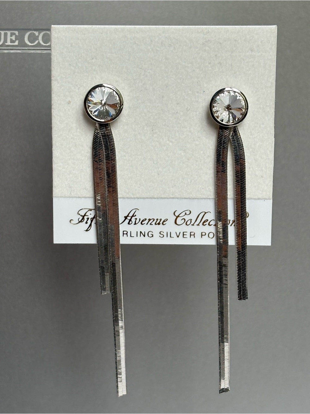 Fifth Avenue Collection Looking Fantastic Swarovski Crystal Drop Earrings NWT
